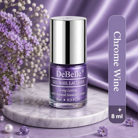 Buy DeBelle Gel Nail Lacquer Metallic Chrome wine- Purple, (8 ml)-Purplle
