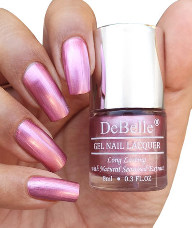 Buy DeBelle Gel Nail Lacquer Metallic Chrome Glaze - Pink, (8 ml)-Purplle
