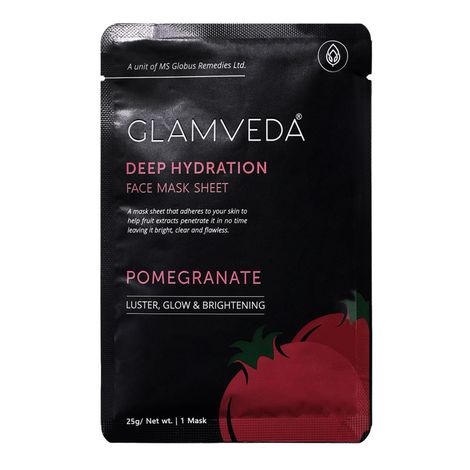 Buy Glamveda Pomegranate Luster, Glow & Brightening Face Mask Sheet (25 gm)-Purplle