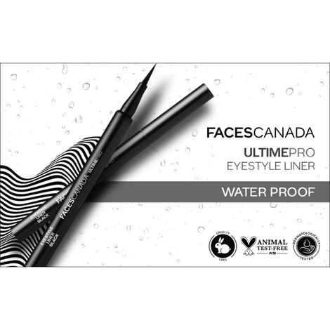 Buy FACES CANADA Ultime Pro Eyestyle Liner - Black, 1 ml | Felt Tip Pen Liner For Ultra Fine Application | 24 Hr Long Stay Formula | Waterproof, Smudgeproof & Transferproof-Purplle
