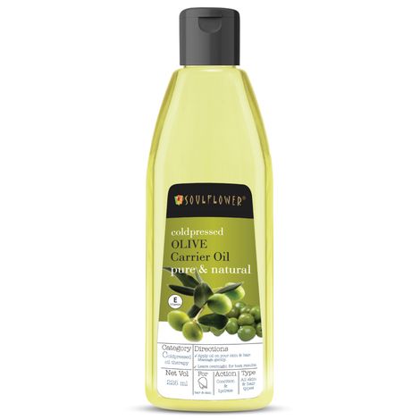 Buy Soulflower Coldpressed Olive Carrier Oil for holistic purpose to give high performance prepared from Pure and natual Ingredients-Purplle