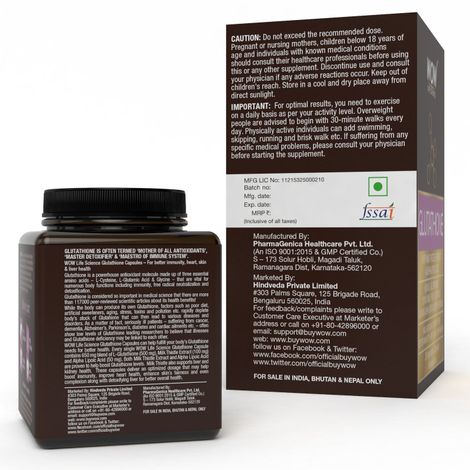 wow glutathione WOW Life Science Glutathione - with Milk Thistle Extract - 500mg L- Glutathione
