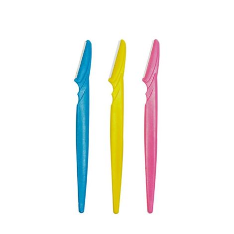 Buy Bronson Professional Eyebrow & face razor - pack of 3 | Reusable | Instant & painless hair removal | Suitable for eyebrow upper lip, chin | peach fuzz | stainless steel blade & firm grip | eyebrow razor | face razor-Purplle