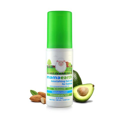 Buy Mamaearth Nourishing Baby Hair Oil, Almond And Avocado (100 ml)-Purplle