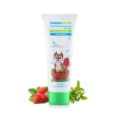 Buy Mamaearth 100 Percent Natural Berry Blast Kids Toothpaste (50 g)-Purplle