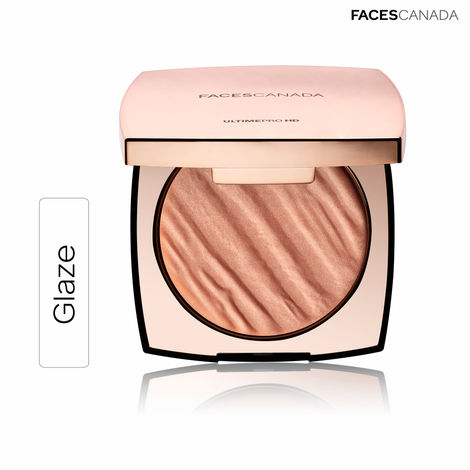 Buy FACES CANADA Ultime Pro HD All That Glow Highlighter - Glaze, 10 gm | Lightweight Flawless All Day Glow | Long Lasting | Multidimensional Effect | Natural Coverage-Purplle