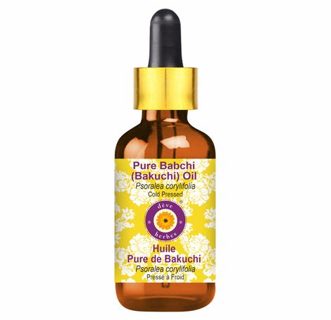 Buy Deve Herbes Pure Babchi Oil (Psoralea corylifolia) with Glass Dropper 100% Natural Therapeutic Grade Cold Pressed (15 ml)-Purplle