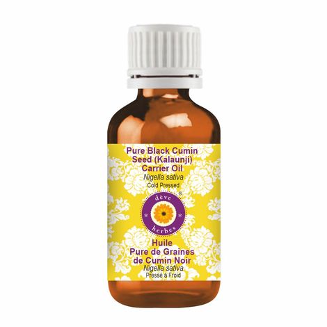 Buy Deve Herbes Pure Black Cumin Seed (Kalaunji) Carrier Oil (Nigella sativa) 100% Natural Therapeutic Grade Cold Pressed (15 ml)-Purplle