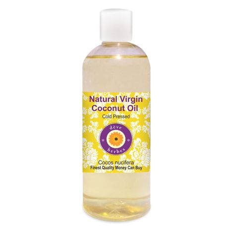 Buy Deve Herbes Natural Virgin Coconut Oil (Cocos nucifera) 100% Pure Natural Therapeutic Grade Cold Pressed (200 ml)-Purplle