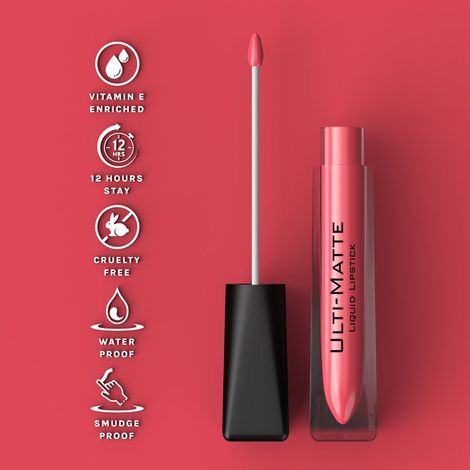 Buy Bella Voste I ULTI-MATTE LIQUID LIPSTICK I Cruelty Free I No Bleeding on Lips  I Transfer Proof & Smudge Proof I Enriched with Vitamin E IFull Coverage  with Pure Matt Finish I ROSEWOOD BLUSH (08) - 3.7 ml-Purplle