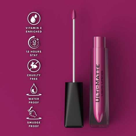 Buy Bella Voste I ULTI-MATTE LIQUID LIPSTICK I Cruelty Free I No Bleeding On Lips  I Transfer Proof & Smudge Proof I Enriched with Vitamin E I full Coverage with Pure  Matt Finish I GOTHY PLUM (10) - 3.7 ml-Purplle