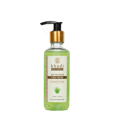 Buy Khadi Shuddha Aloe Vera Scrub Face Wash (210 ml)-Purplle
