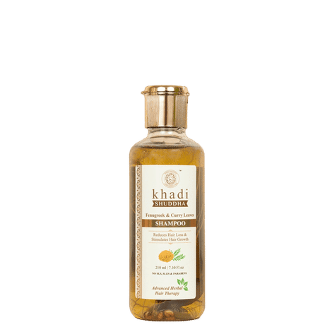 Buy Khadi Shuddha Fenugreek & Currey Leaves Shampoo (210 ml)-Purplle
