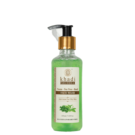 Buy Khadi Shuddha Neem , Tea Tree & Basil Face Wash (210 ml)-Purplle