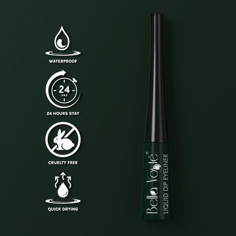 Buy Bella Voste Liquid Dip Eyeliner Glazed Green (04) (4 ml)-Purplle