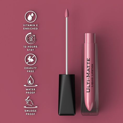 Buy Bella Voste I ULTI-MATTE LIQUID LIPSTICK I Silky Smooth & Light Weight Texture I Full Coverage With Pure Matte finish | ROSE PLUM (16) - 3.7 ml-Purplle