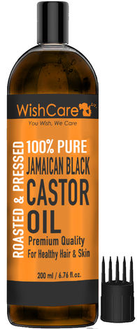 Buy WishCare Premium Roasted & Pressed Jamaican Black Castor Oil For Healthy Hair & Skin (200 ml)-Purplle