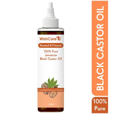 Buy WishCare Premium Roasted & Pressed Jamaican Black Castor Oil For Healthy Hair & Skin (200 ml)-Purplle