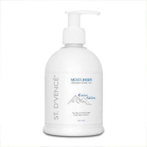 Buy ST. D´VENCE Winter Edition Body Moisturiser For Dry Skin With Tea Tree Oil & Shea Butter (300 ml)-Purplle