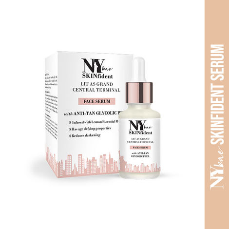 Buy NY Bae SKINfident Serum with Glycolic Peel, Lit As Grand Central Terminal Serum, For Tan Removal (10 ml)-Purplle