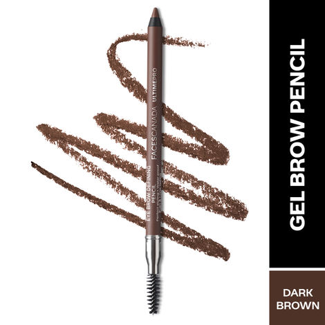 Buy FACES CANADA Ultime Pro Eyebrow Defining Pencil - Dark Brown, 1.2 gm | Gel Gliding | Long Lasting | With Spoolie Brush | Waterproof-Purplle