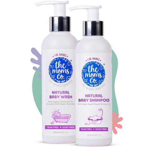 Buy The Moms Co. Natural Tear-Free Cleaning Bundle For Baby-Purplle
