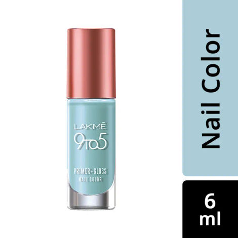 Buy Lakme 9 To 5 Primer + Gloss Nail Color - Blue Scape (6 ml)-Purplle