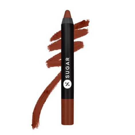Buy SUGAR Cosmetics Matte as Hell Crayon Lipsticks for Women | Lasts Up To 8+ Hours | Lip Crayon with Sharpener | 2.8 gm - 19 Emma Woodhouse-Purplle