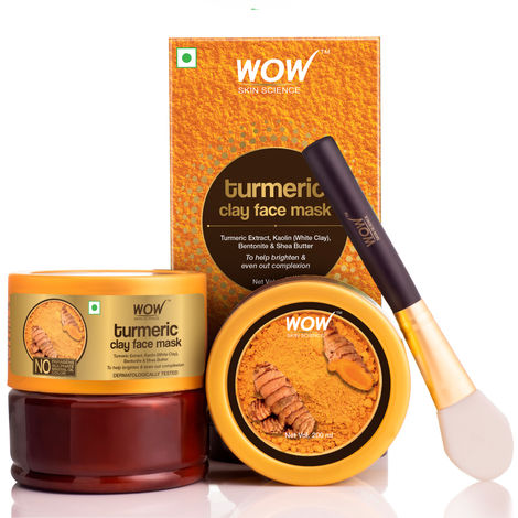 Buy WOW Skin Science Turmeric Clay Face Mask (200 ml)-Purplle