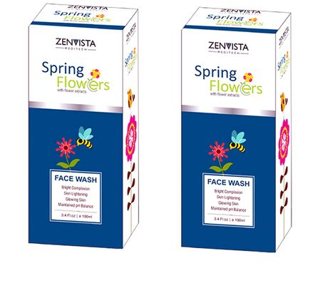 Buy Zenvista Meditech Spring Flower Face Wash Good For Skin Brightening & Skin Lightening, Pack Of 2-Purplle