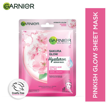 Buy Garnier Skin Naturals Sakura White Serum Sheet Mask (Pink) (32 g)-Purplle