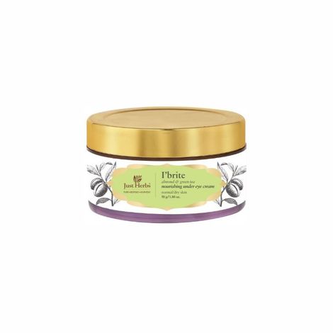 Buy Just Herbs I’Brite Almond-Green Tea Nourishing Under Eye Cream (50 g)-Purplle