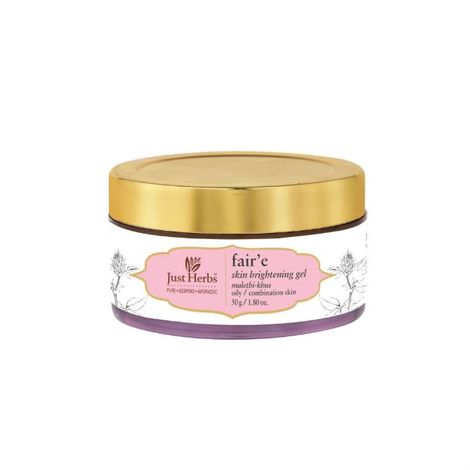 Buy Just Herbs Fair'e Mulethi-Khus Skin Brightening Gel (50 gm)-Purplle