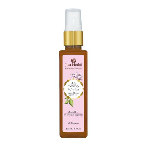 Buy Just Herbs Sacred Lotus - Green Tea Skin Recovery Toner ( all skin types) (100 ml)-Purplle