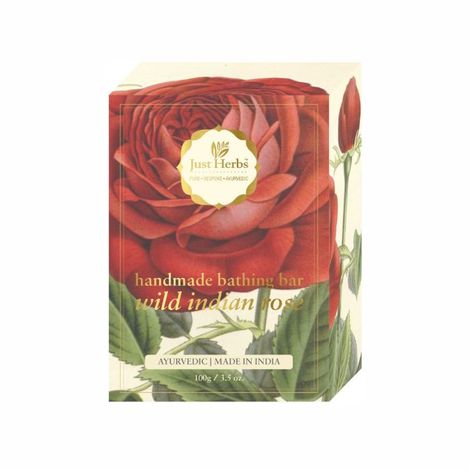 Buy Just Herbs Wild Indian Rose Handmade Bathing Bar (100 g)-Purplle