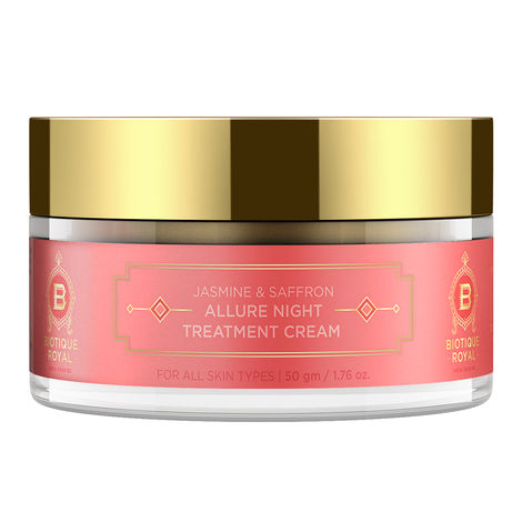 Buy BIOTIQUE ROYAL Jasmine & Saffron Allure Night Treatment Cream (50 g)-Purplle