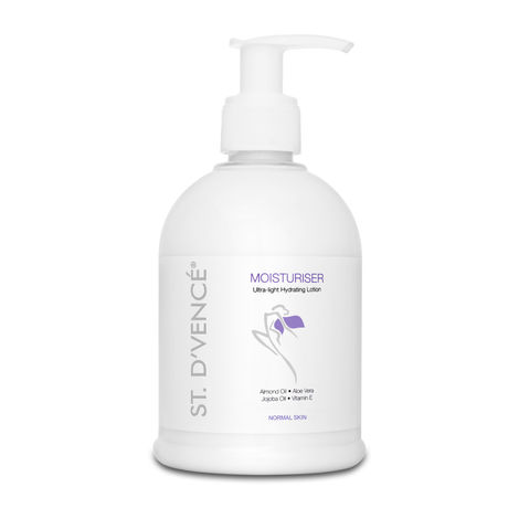 Buy ST. DVENCE Body Moisturiser For Normal Skin With Almond Oil & Aloe Vera (300 ml)-Purplle