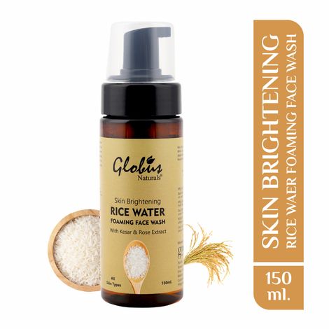 Buy Globus Naturals Skin Brightening Rice Water Foaming Face Wash (150 ml)-Purplle