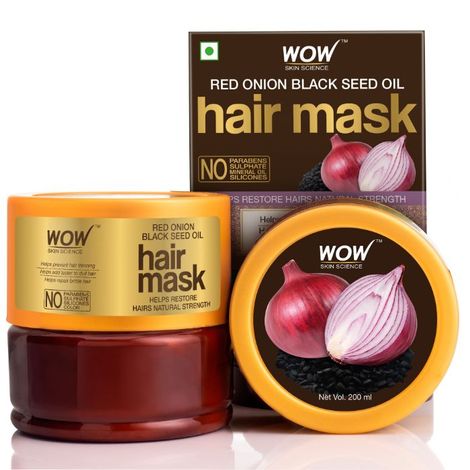Buy WOW Skin Science Red Onion Black Seed Oil hair mask for Helps restore hairs natural strength - 200 ml-Purplle