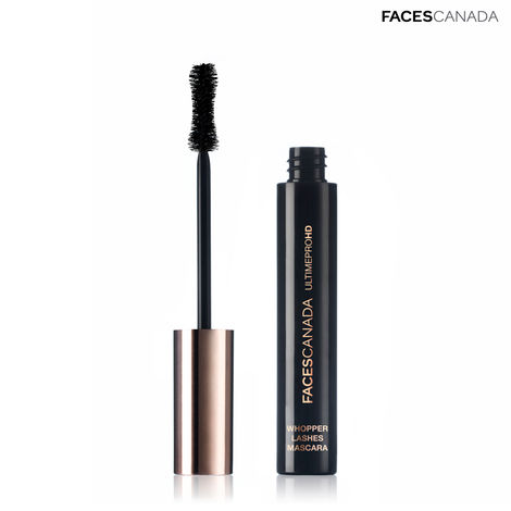 Buy FACES CANADA Ultime Pro HD Whopper Lashes Mascara - Black 12 ml | Long Lasting | Waterproof | Intense Volume | Hour-Shaped Brush | Lengthens Curls | Darker Denser Dramatic Lashes-Purplle