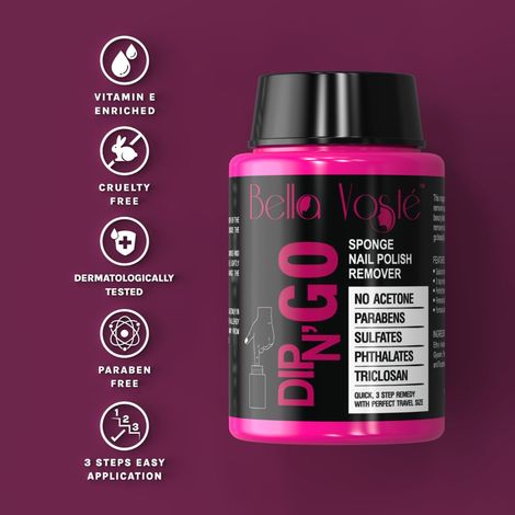 Buy Bella Voste Dip N Go Nail Polish Remover (80 ml)-Purplle