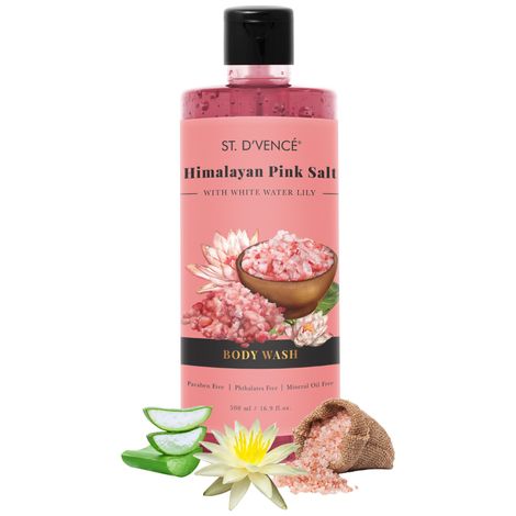 Buy ST. D´VENCE Himalayan Pink Salt Body Wash With White Water Lily (500 ml)-Purplle