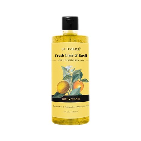 Buy ST. D´VENCE Lime & Basil Body Wash With Mandarine Oil (500 ml)-Purplle