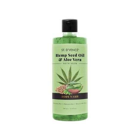 Buy ST. D´VENCE Hemp Seed Oil & Aloe Vera Body Wash With Neem (500 ml)-Purplle