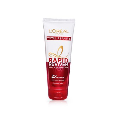 Buy L'Oreal Paris Deep Conditioner, With Micro-Ceramides, Intensly Repairs Damaged Hair, Rapid Reviver Total Repair 5 Deep Conditioner, 180 ml-Purplle