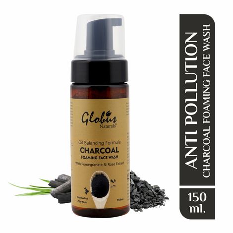Buy Globus Naturals Charcoal Anti Pollution Foaming Face wash (150 ml)-Purplle