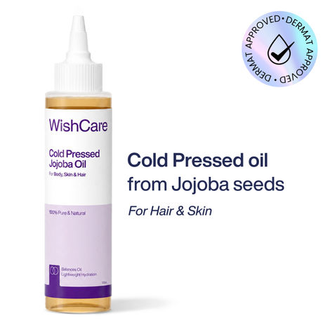 Buy WishCare 100% Pure Cold Pressed Natural Jojoba Oil|Extra Virgin|Mosturizes & Nourishes Skin|Minimizes Dandruff & Itchy Scalp|For Men & Women|100 ml-Purplle