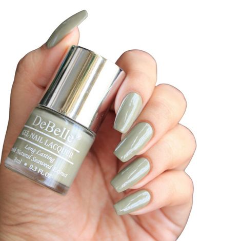 Buy DeBelle Gel Nail Lacquer Creme Pastel Olive jade - Olive Green, (8 ml)-Purplle