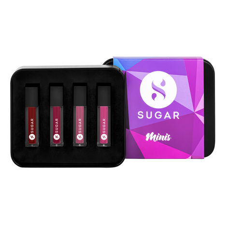 Buy SUGAR Cosmetics Smudge Me Not Liquid Mini Lipstick Set - Nude Set-Purplle