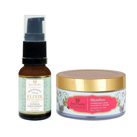 Buy Just Herbs Blemish-Control Night Treatment Kit - Normal/Dry Skin Combo of 2-Purplle